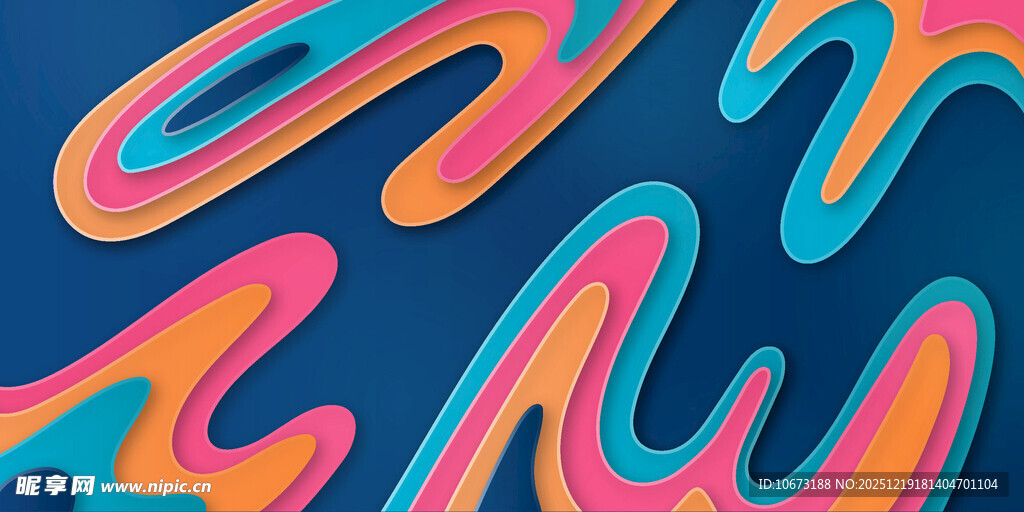 多彩流体渐变抽象图案