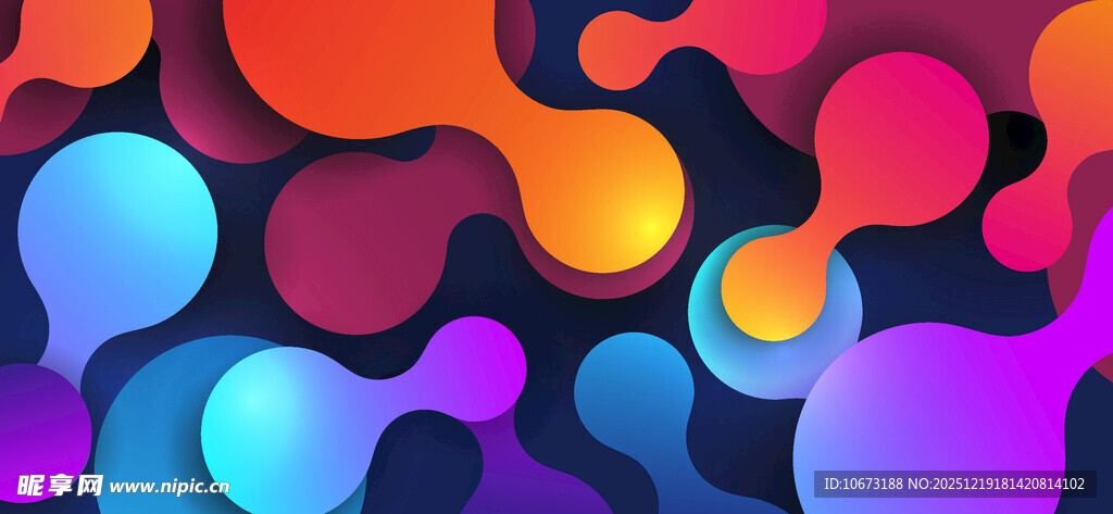 多彩流体渐变抽象背景图