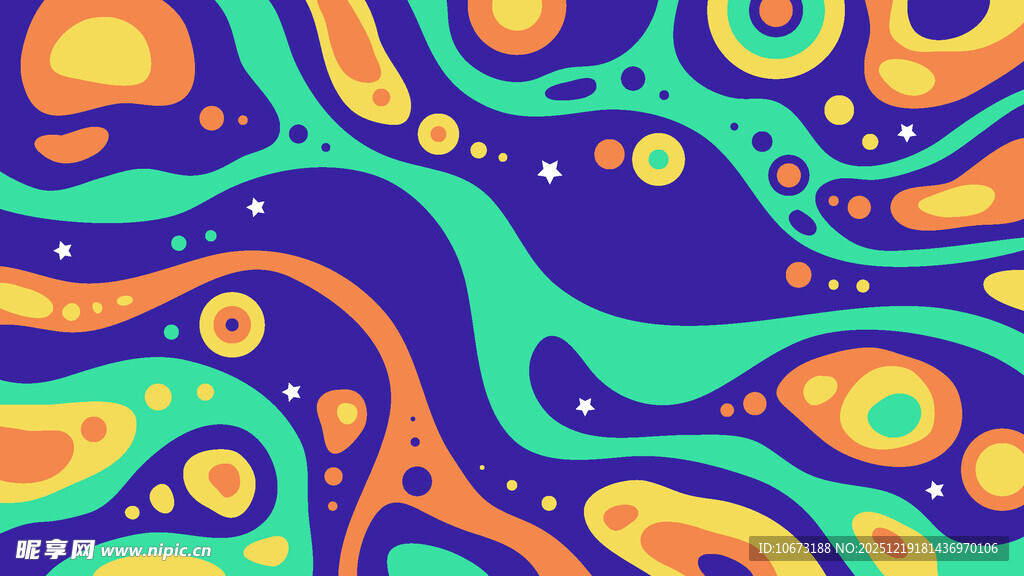 抽象多彩流体图案背景