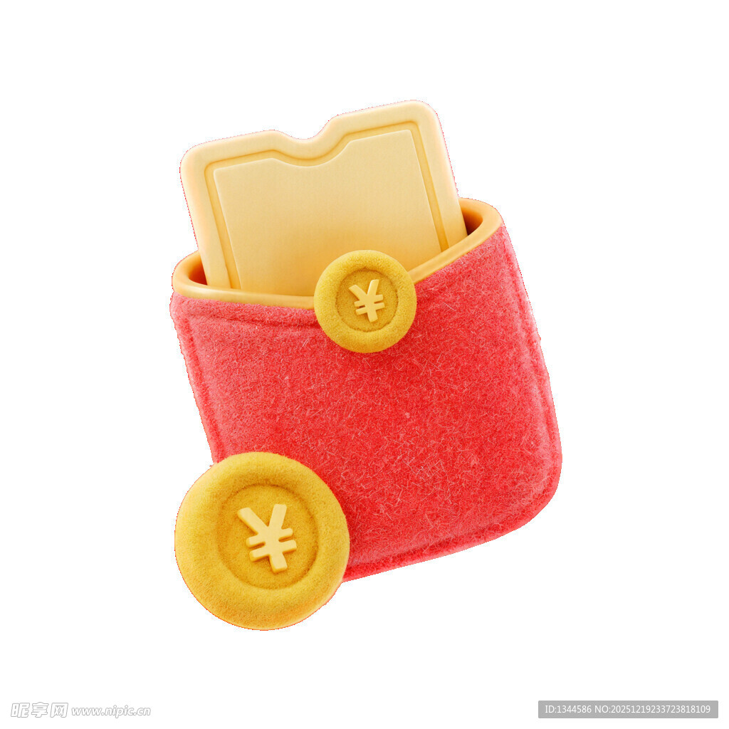 红色钱包造型的创意饼干