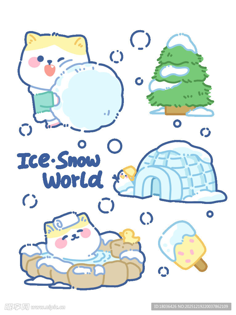 冰雪世界的萌趣动物们