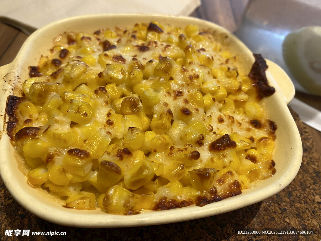 芝士焗土豆美食特写