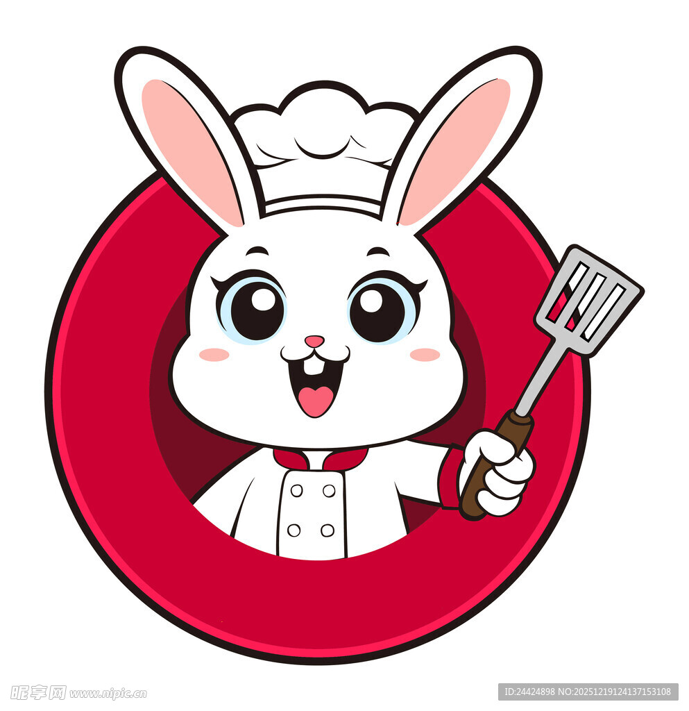 厨师兔形象设计