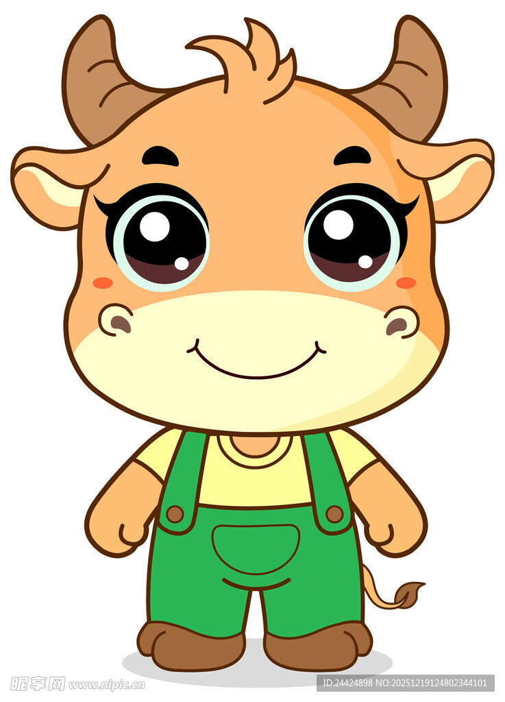 可爱小牛卡通形象