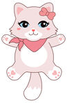 可爱粉色系猫咪卡通形象