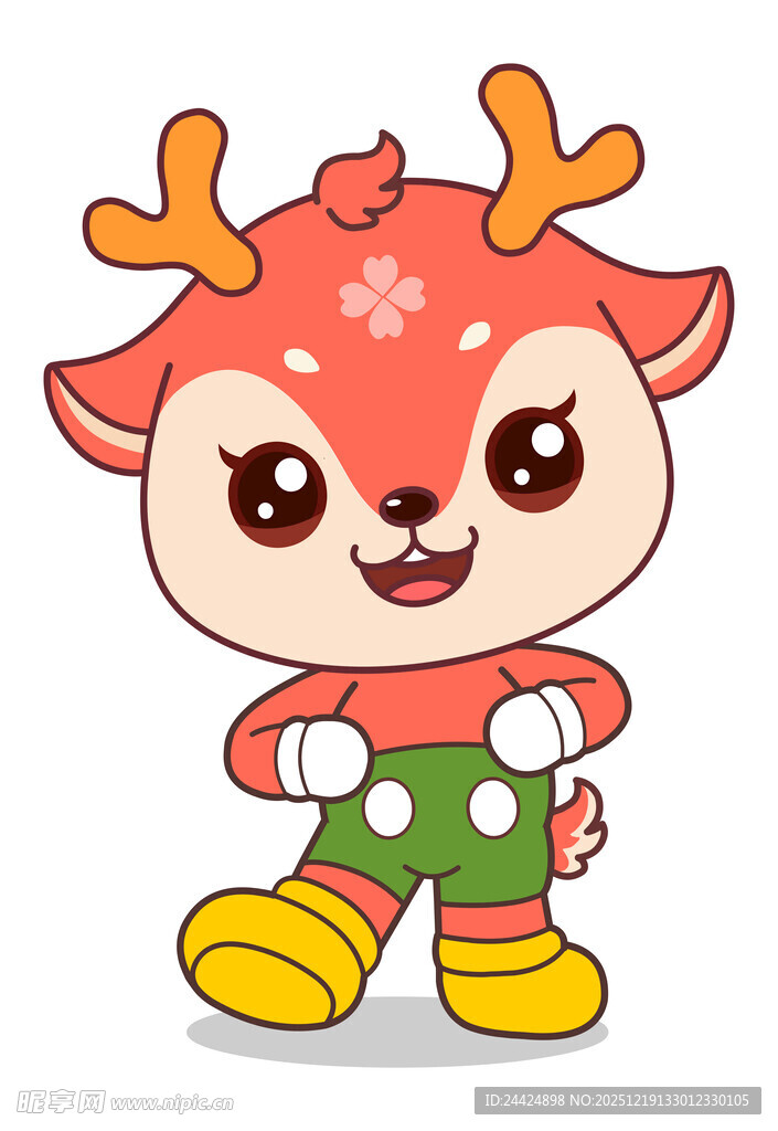 可爱小鹿卡通形象