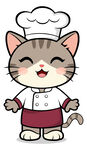 可爱猫咪厨师形象