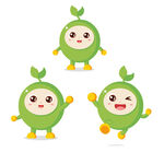 可爱绿豆卡通绿豆形象