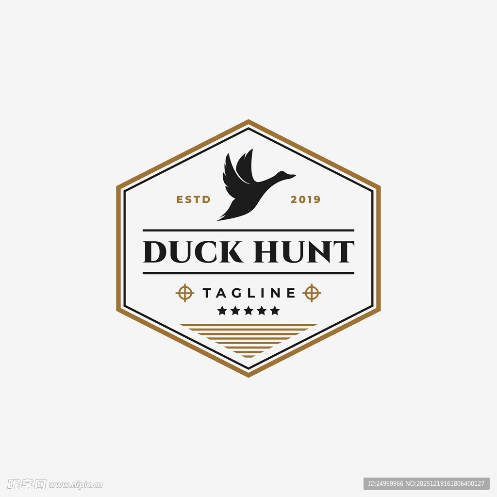 鸭子狩猎品牌标志设计
