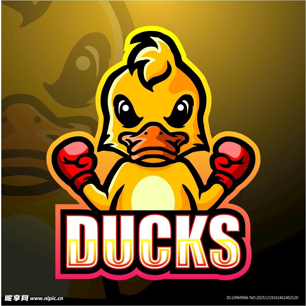 拳击小黄鸭标志