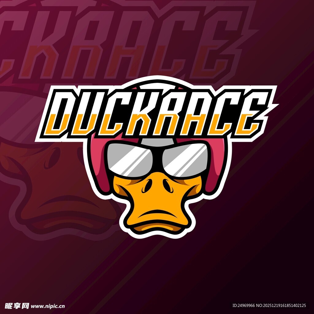 鸭竞速标志设计