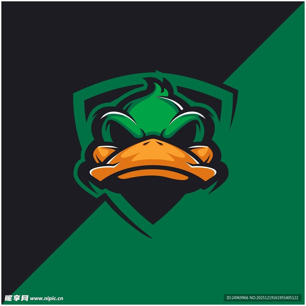 绿盾鸭头电竞战队标志