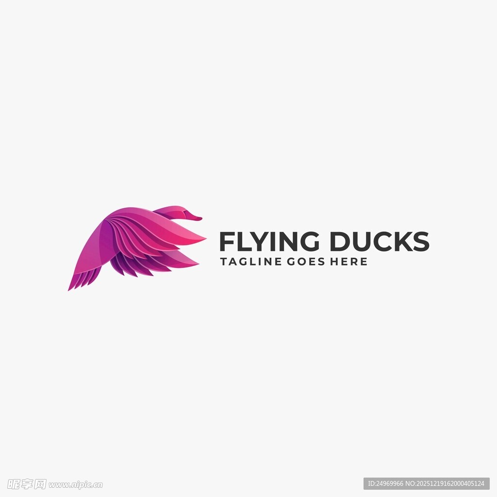 飞翔鸭子标志设计