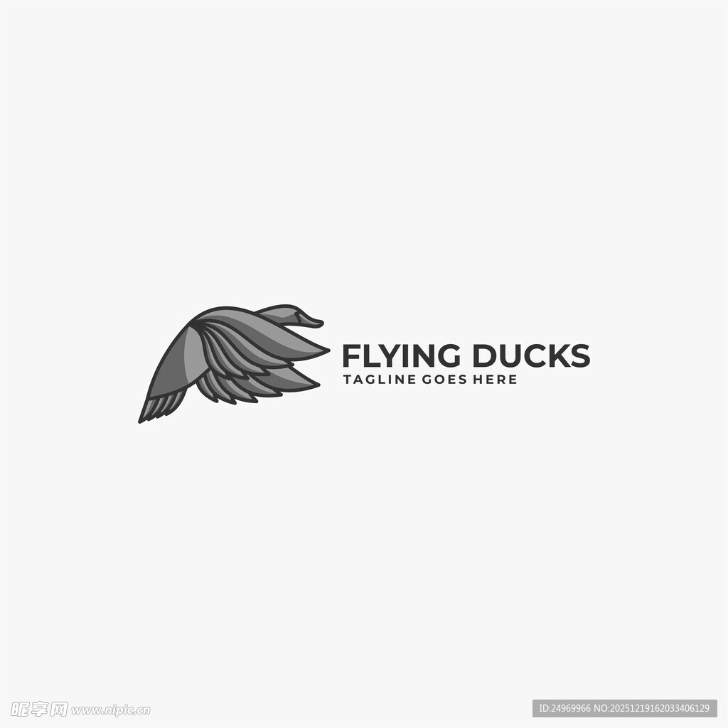 飞鸭标志设计