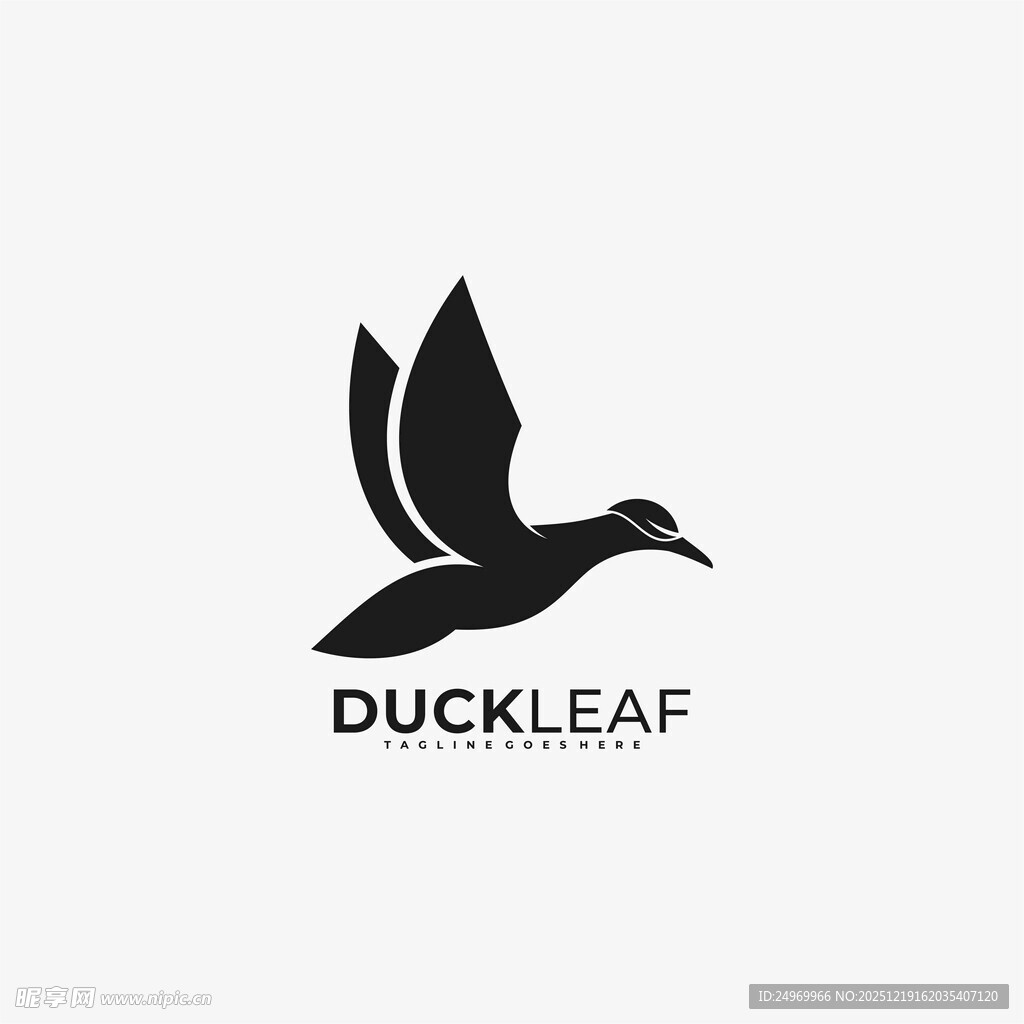 鸭叶标志设计