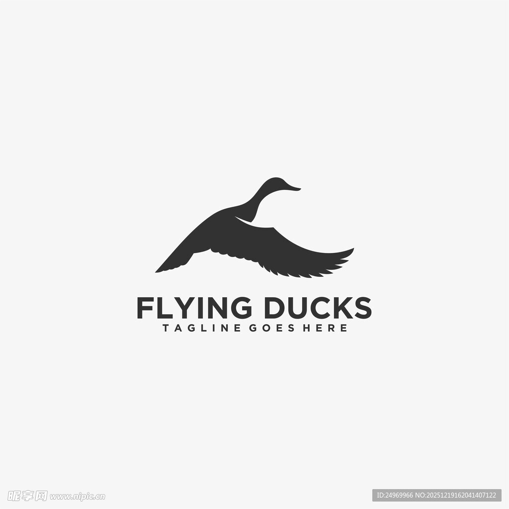 飞翔的鸭子标志