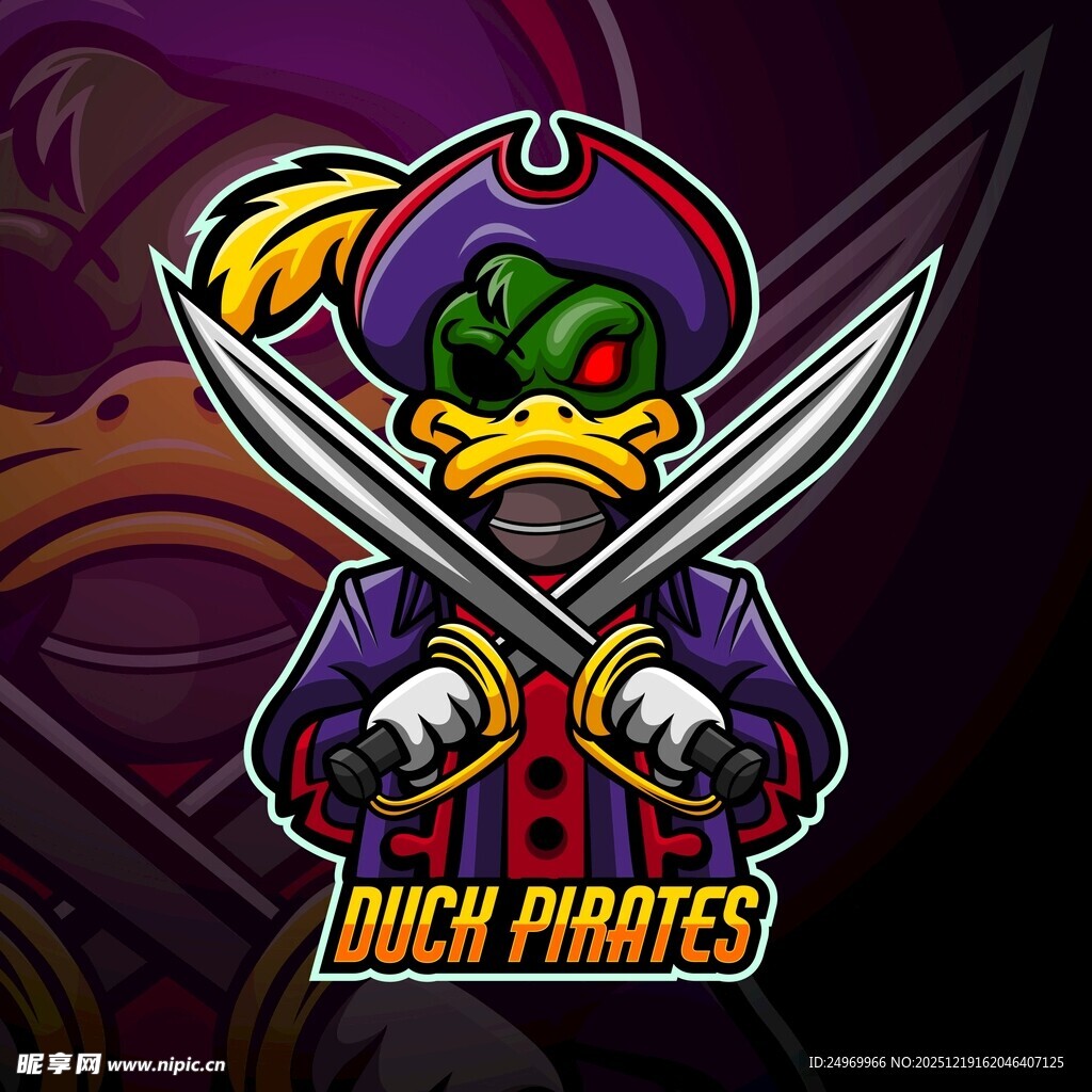 鸭海盗队标志