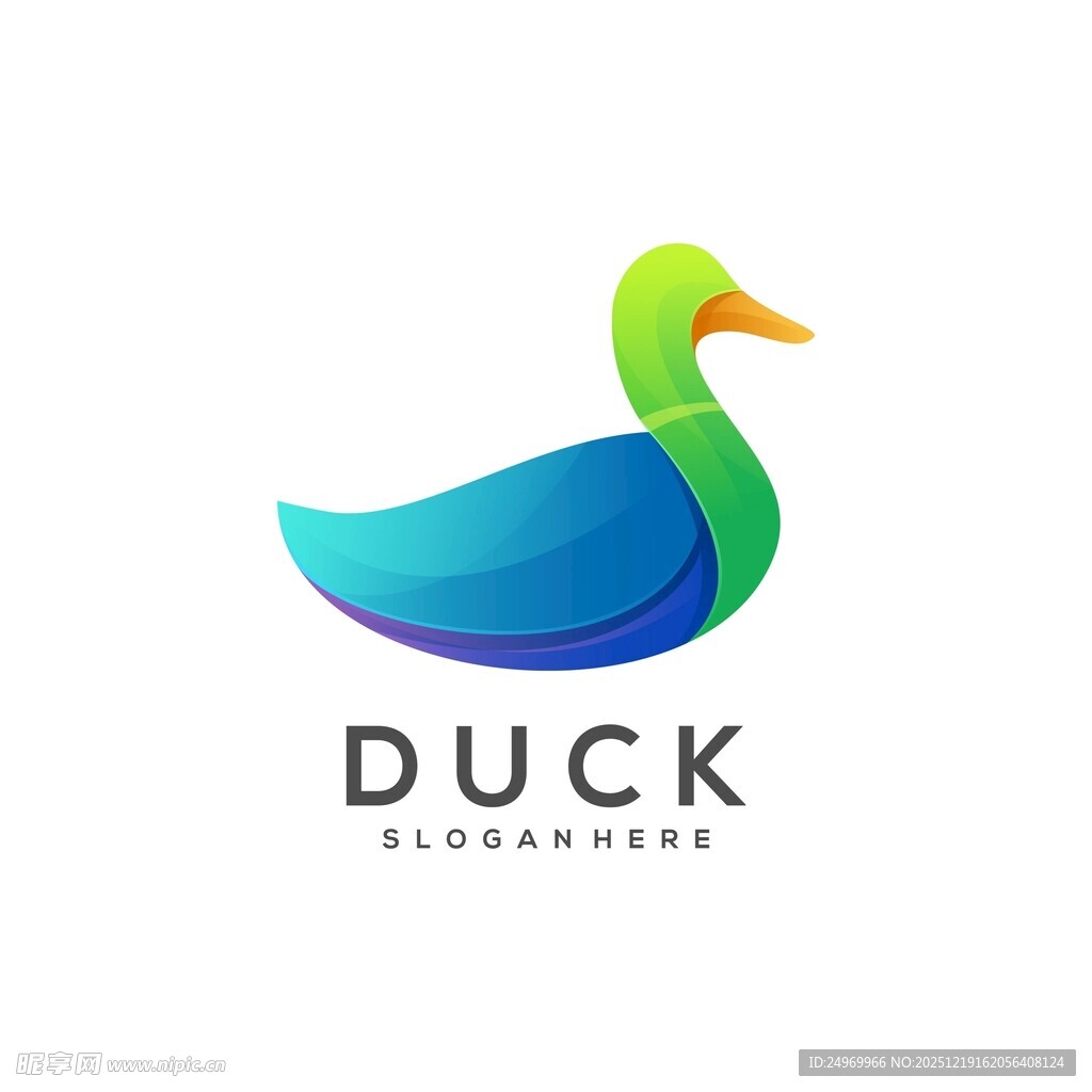 简约鸭子标志设计