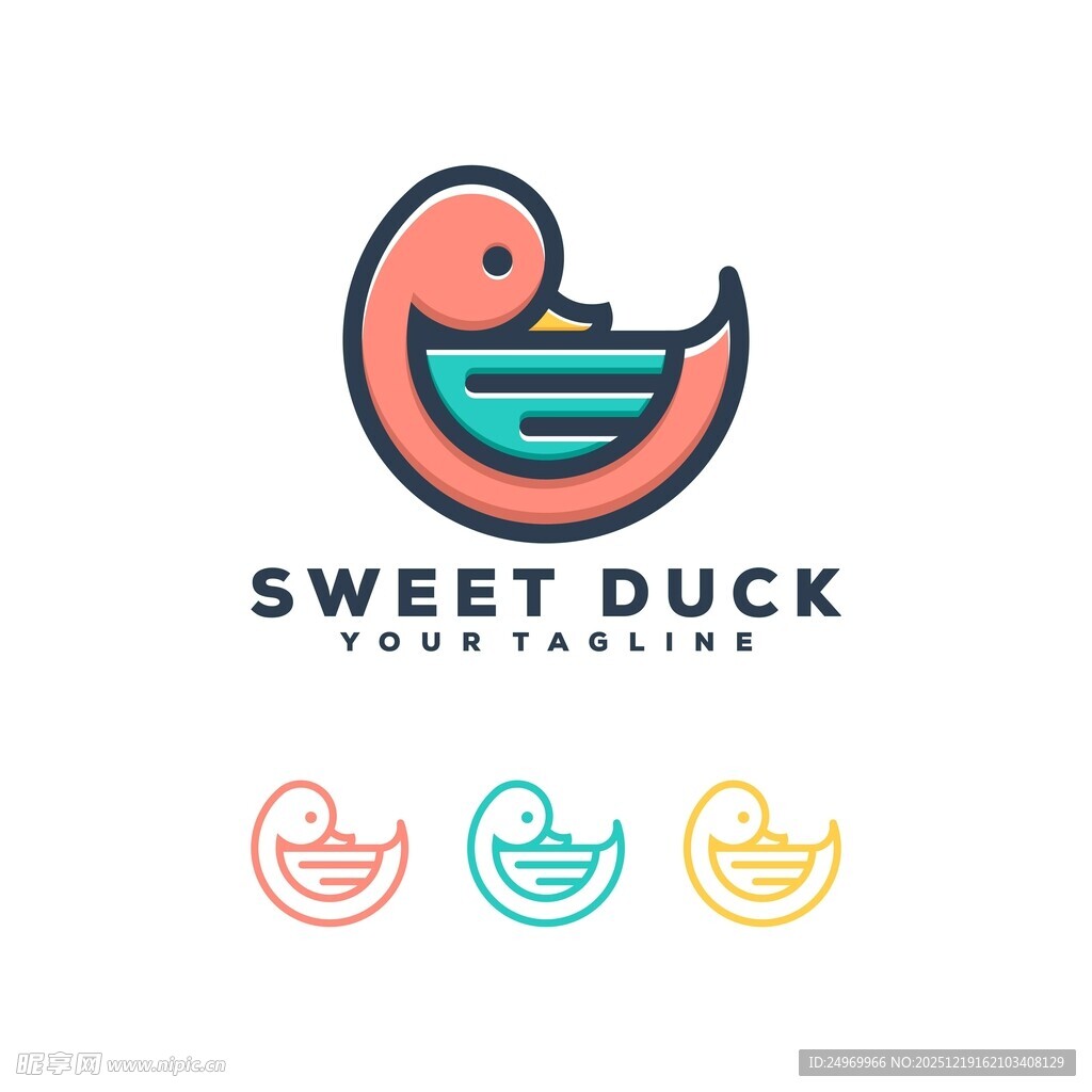 可爱甜鸭标志设计