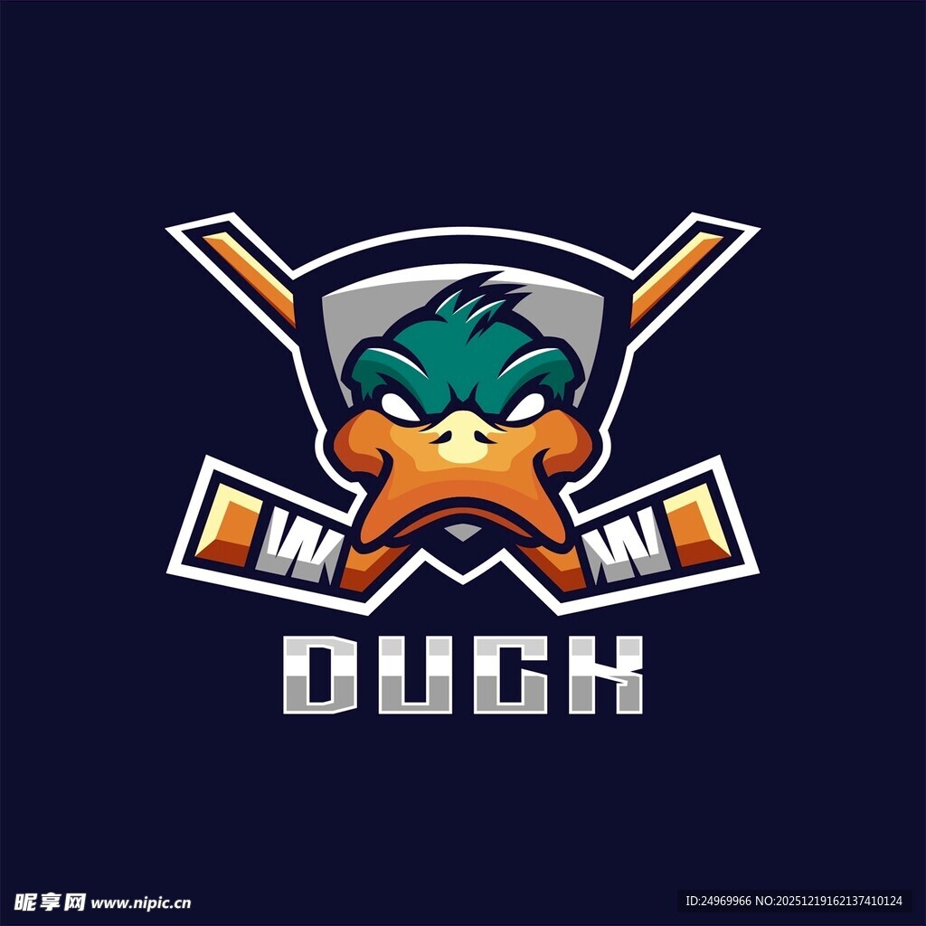 愤怒鸭冰球标志