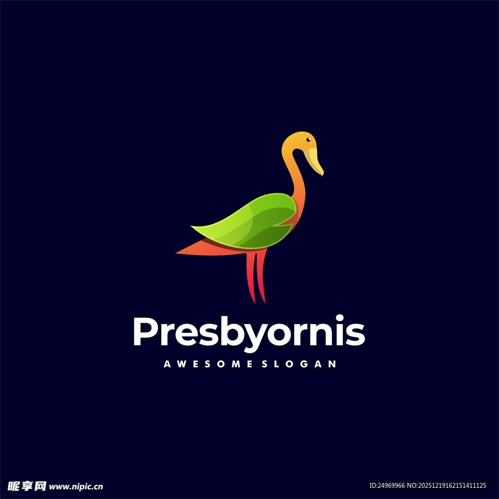 火烈鸟风格标志