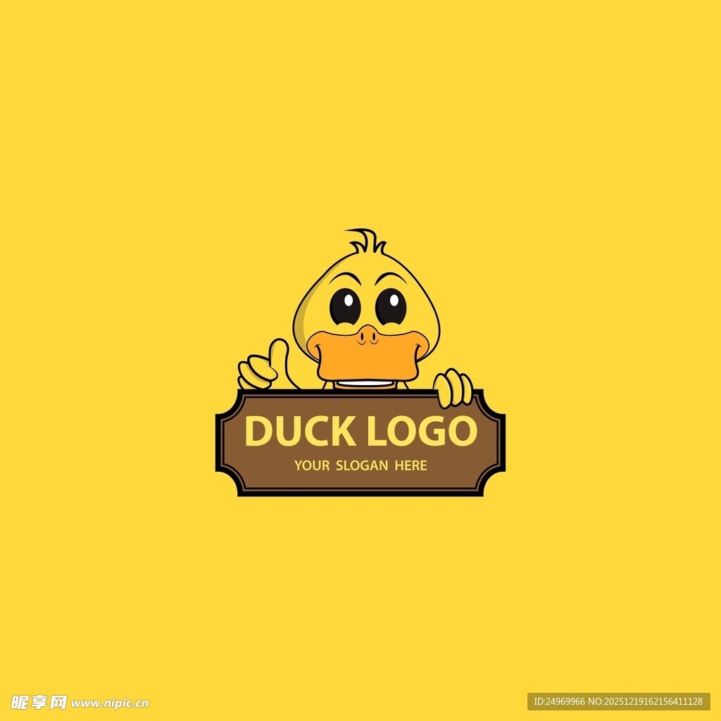 可爱小黄鸭标志