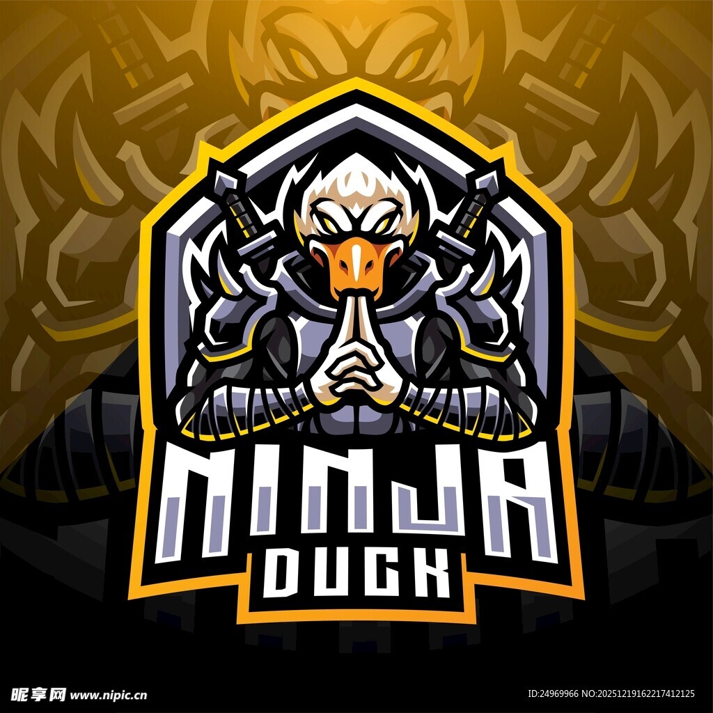 忍者狗标志设计