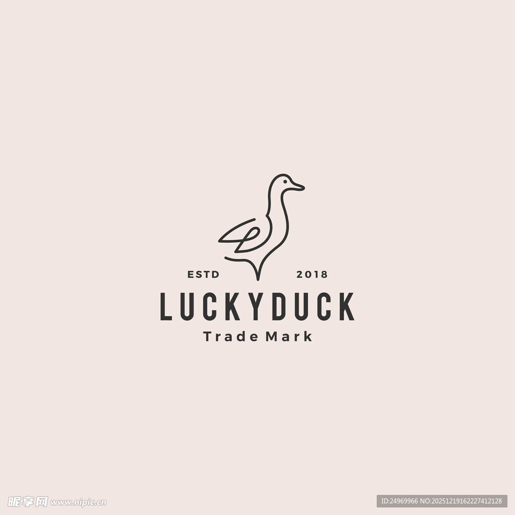 幸运鸭品牌标志设计