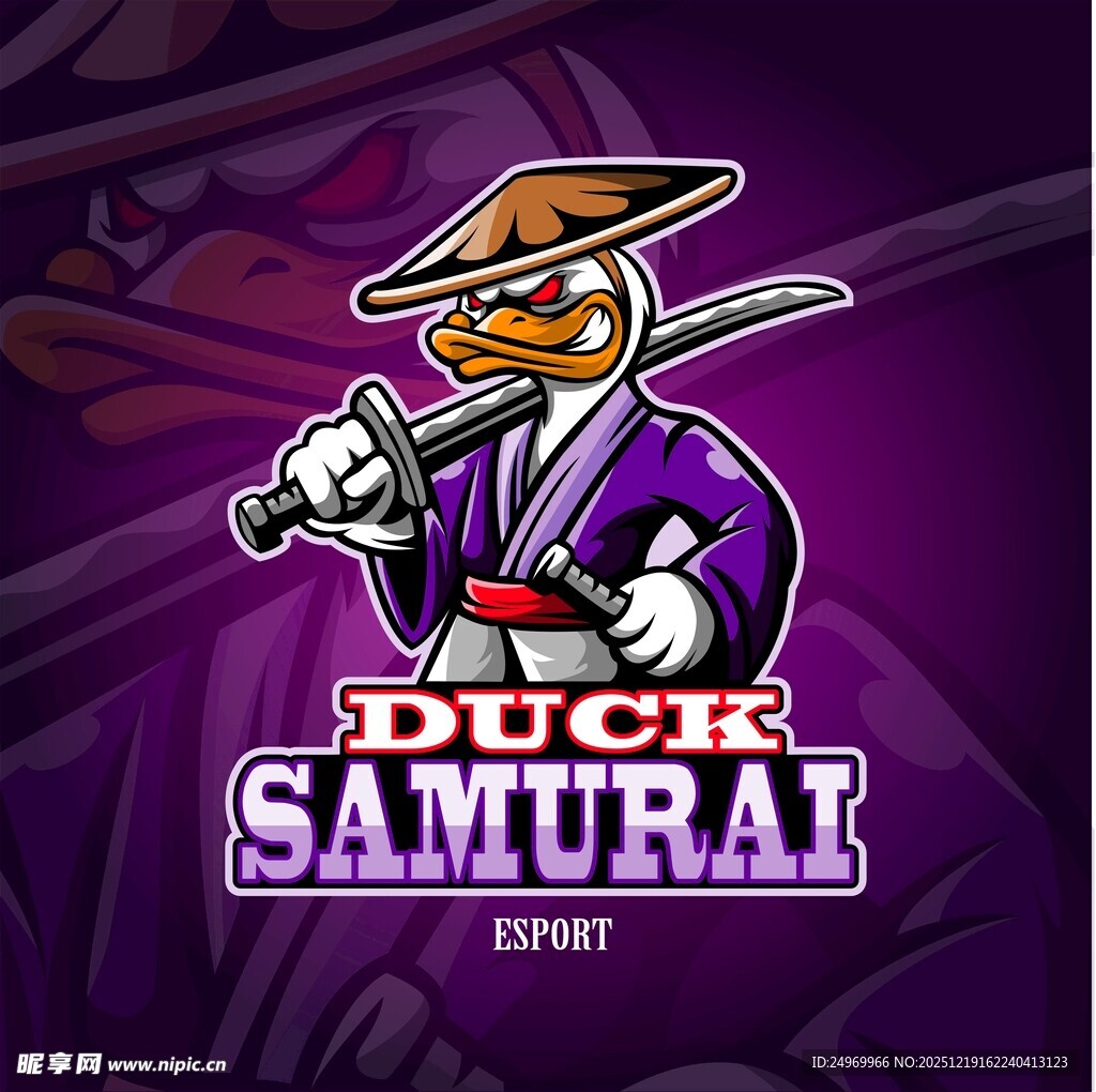 鸭武士卡通形象设计