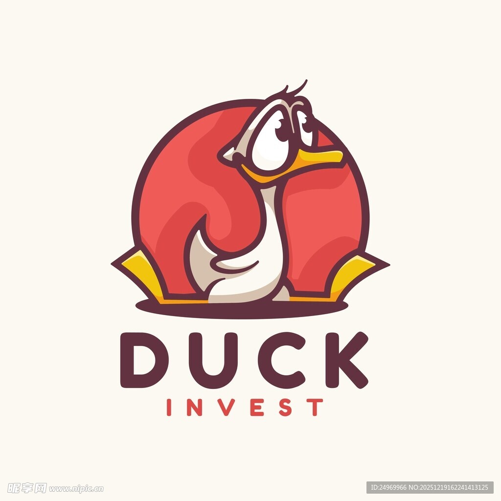 鸭子投资标志设计