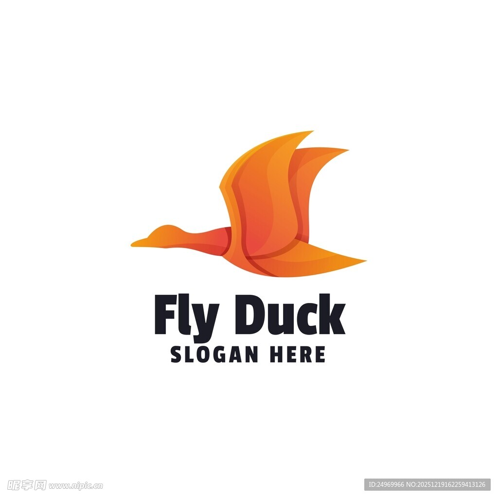 飞翔鸭标志设计