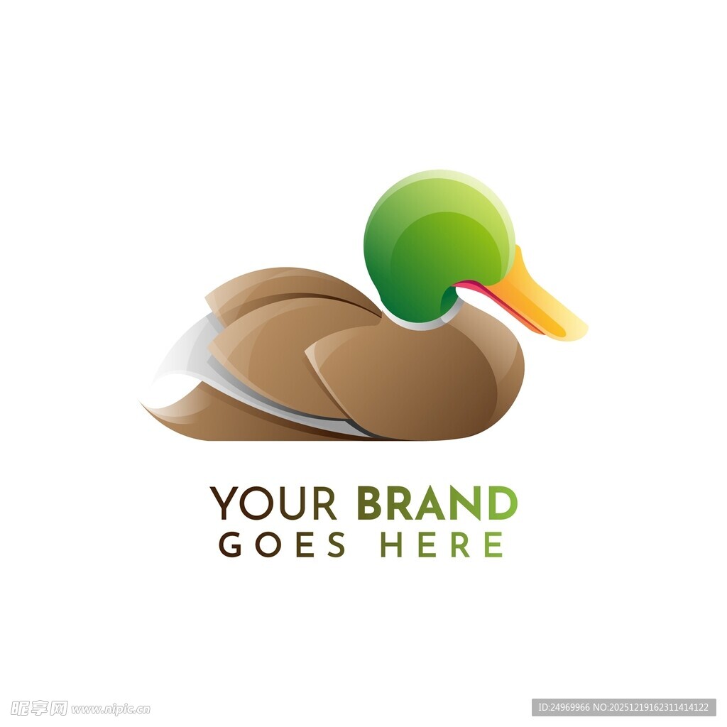 简约鸭子标志设计