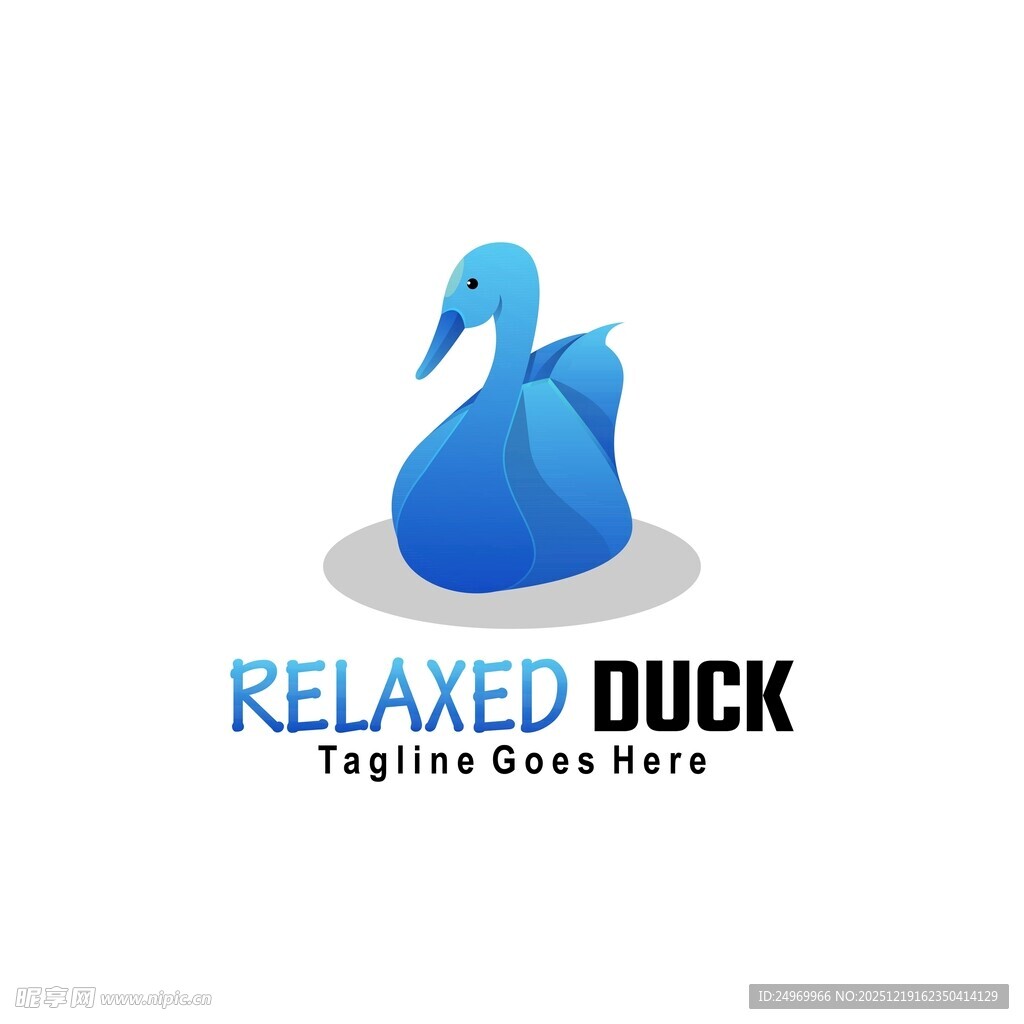 放松鸭标志设计