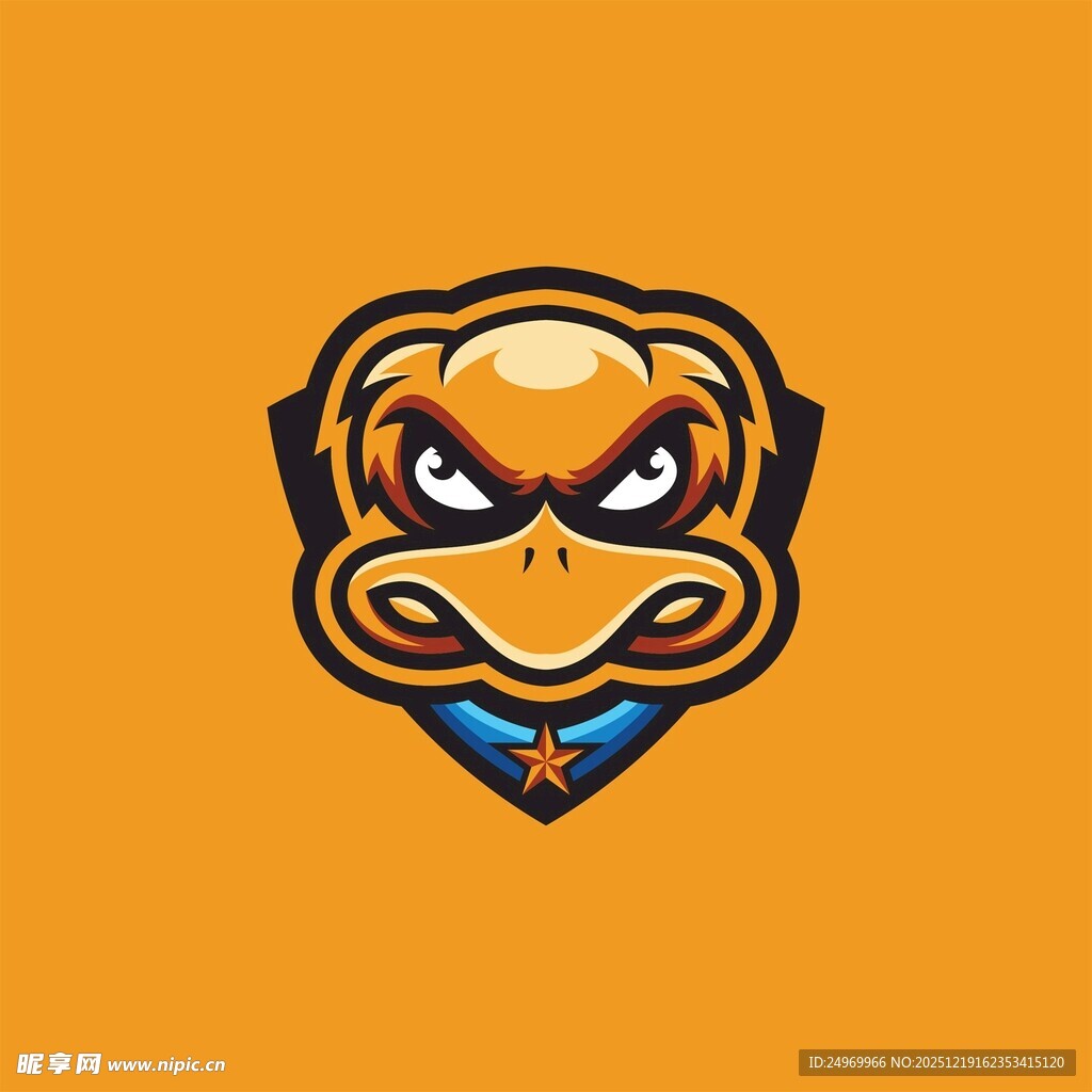 愤怒鸭头电竞风标志