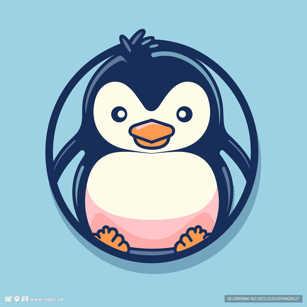 可爱企鹅卡通形象