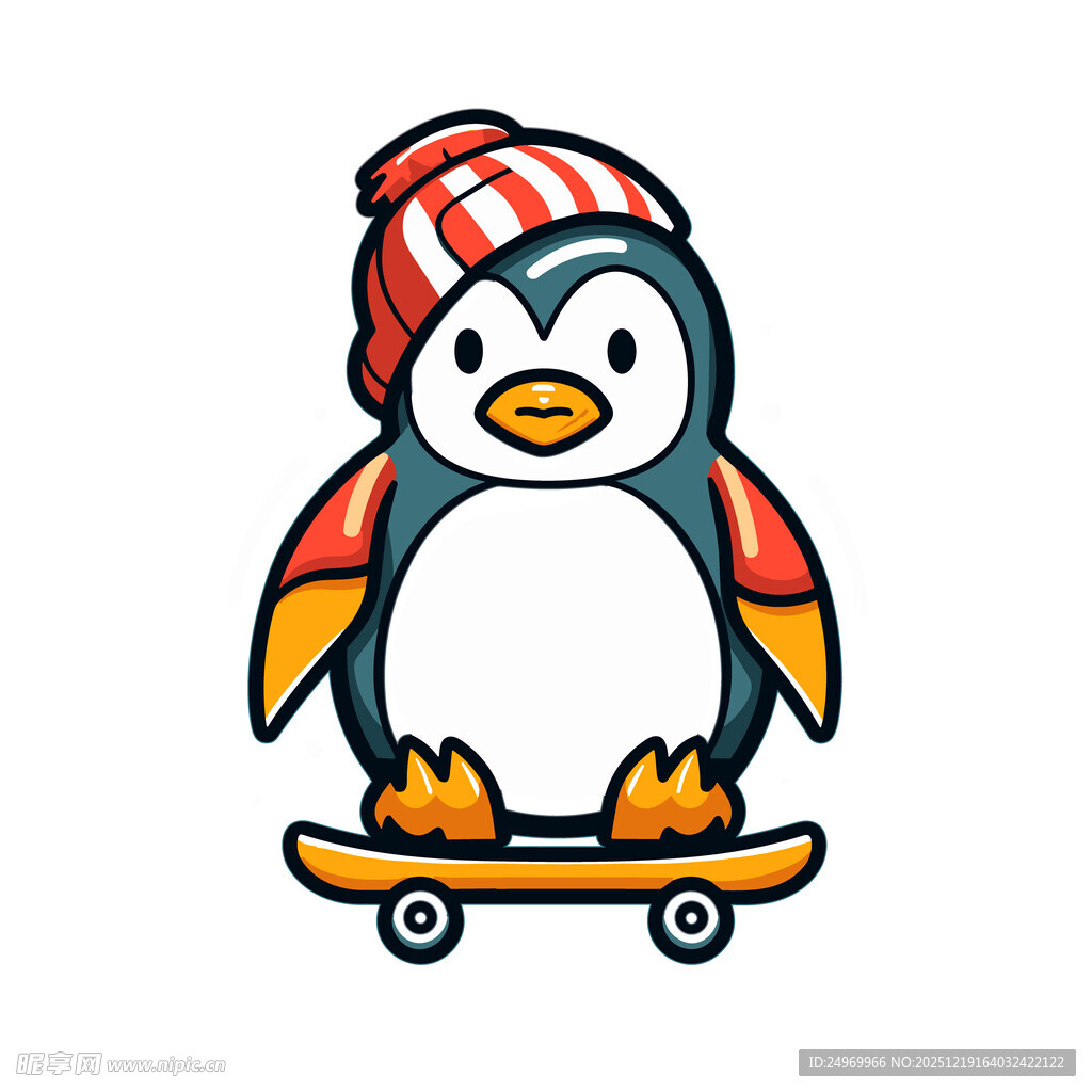 滑板小企鹅