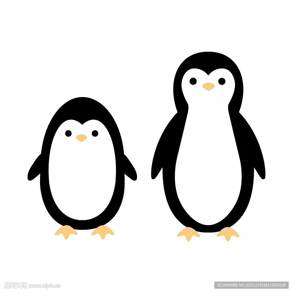 两只可爱企鹅