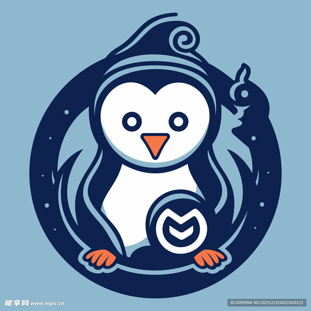 可爱企鹅卡通形象设计