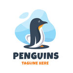 企鹅主题创意标志设计