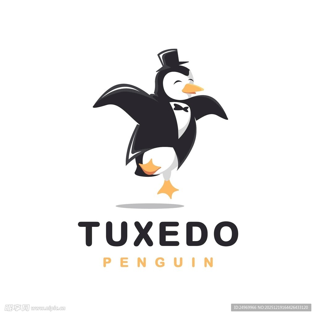 燕尾服企鹅标志设计
