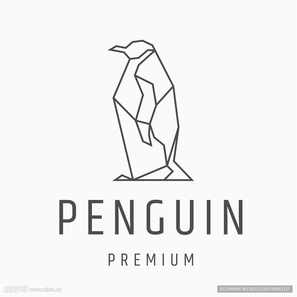 简约企鹅标志设计