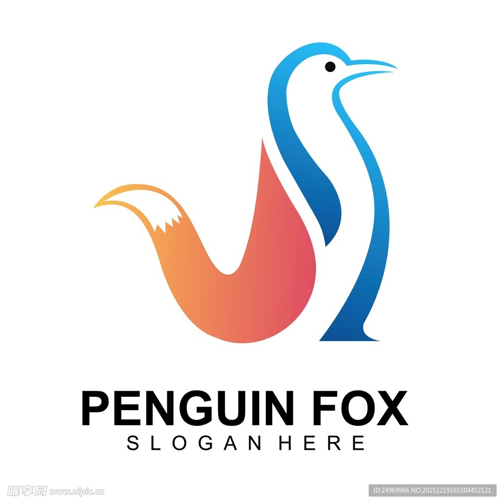 企鹅狐狸融合科技标志