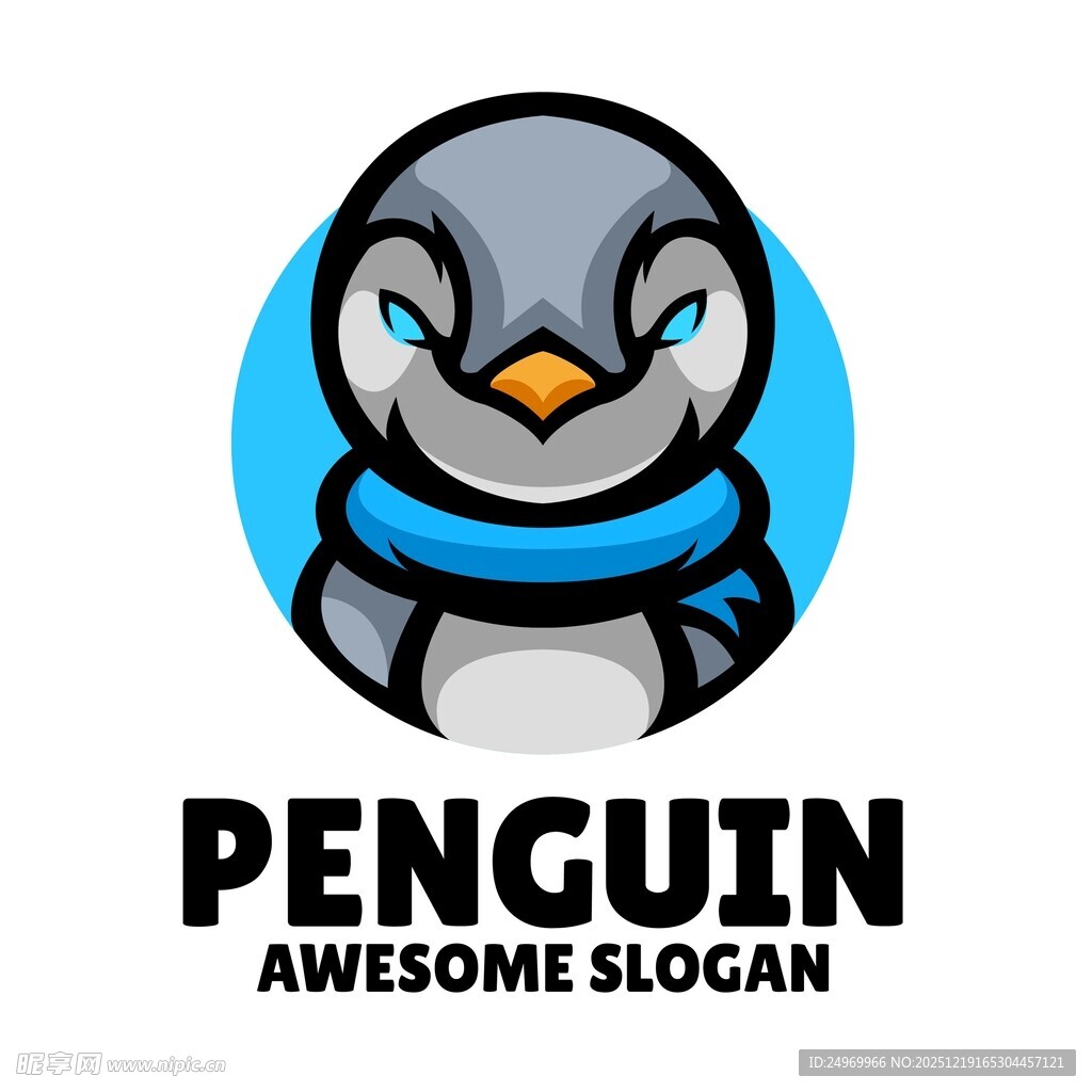 可爱企鹅标志设计