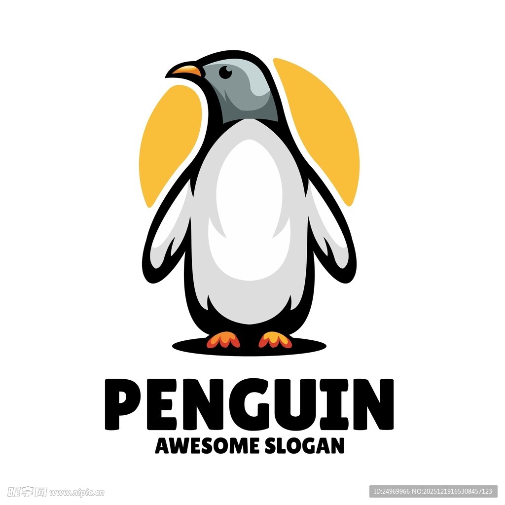 可爱企鹅标志设计