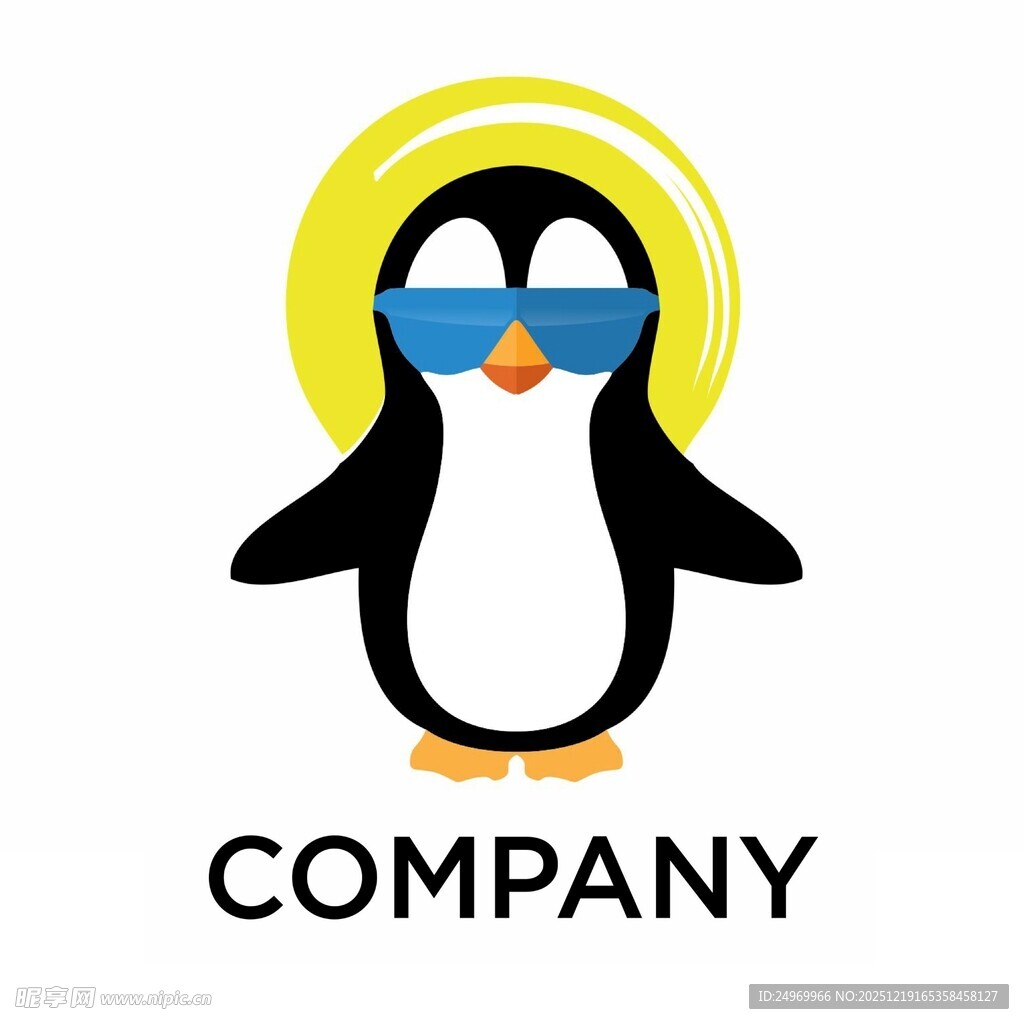 戴墨镜企鹅公司标志