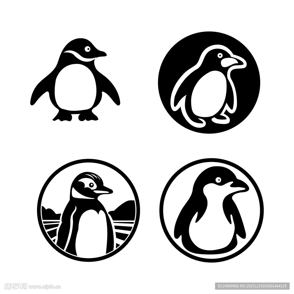企鹅图标设计集合
