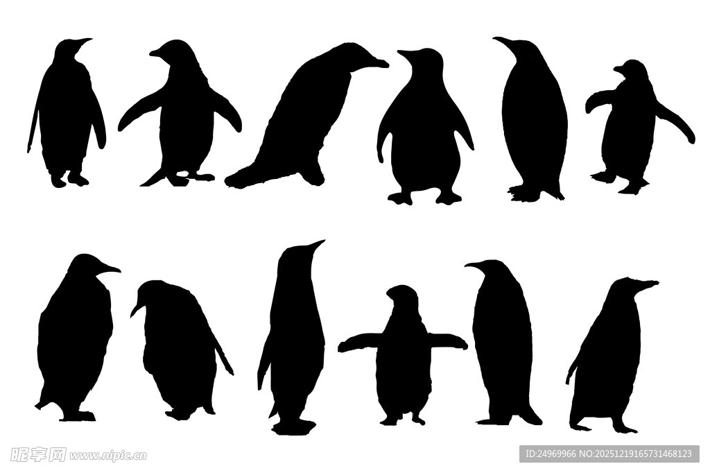 企鹅剪影集合