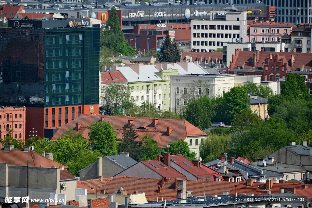城市多彩屋顶景观