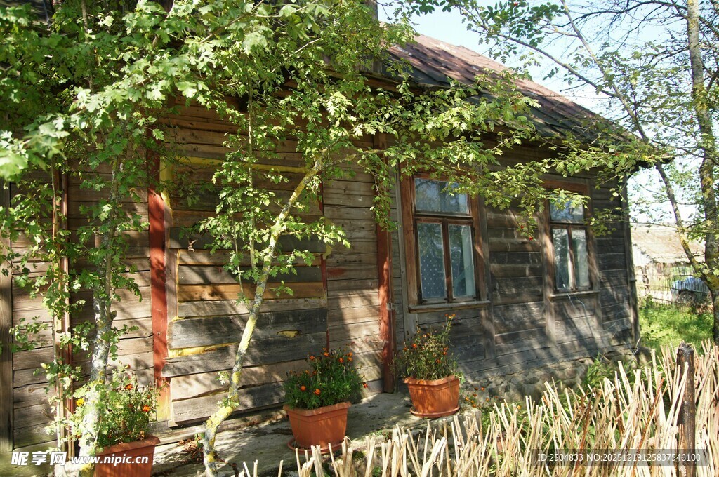 乡村小屋 绿植环绕的宁静处