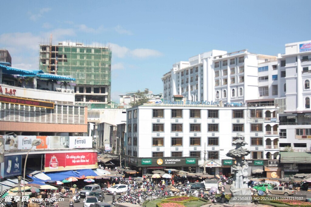 城市街道热闹景象